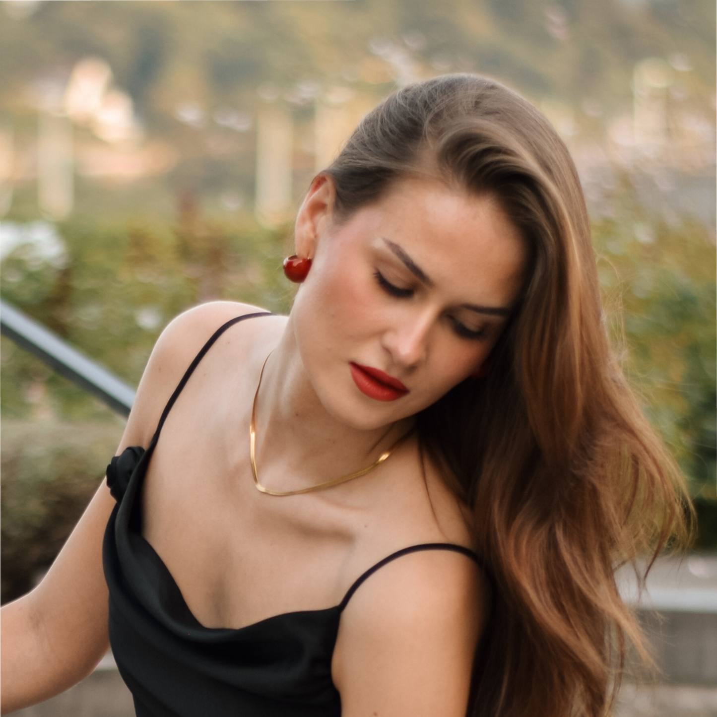 Flache klassische Halskette(3mm) in 2 Längen