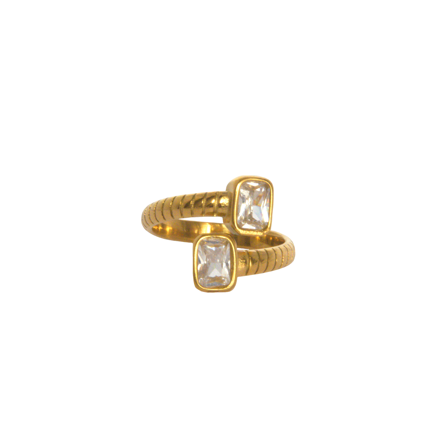 Ring mit Rechteckigen Zirkonia