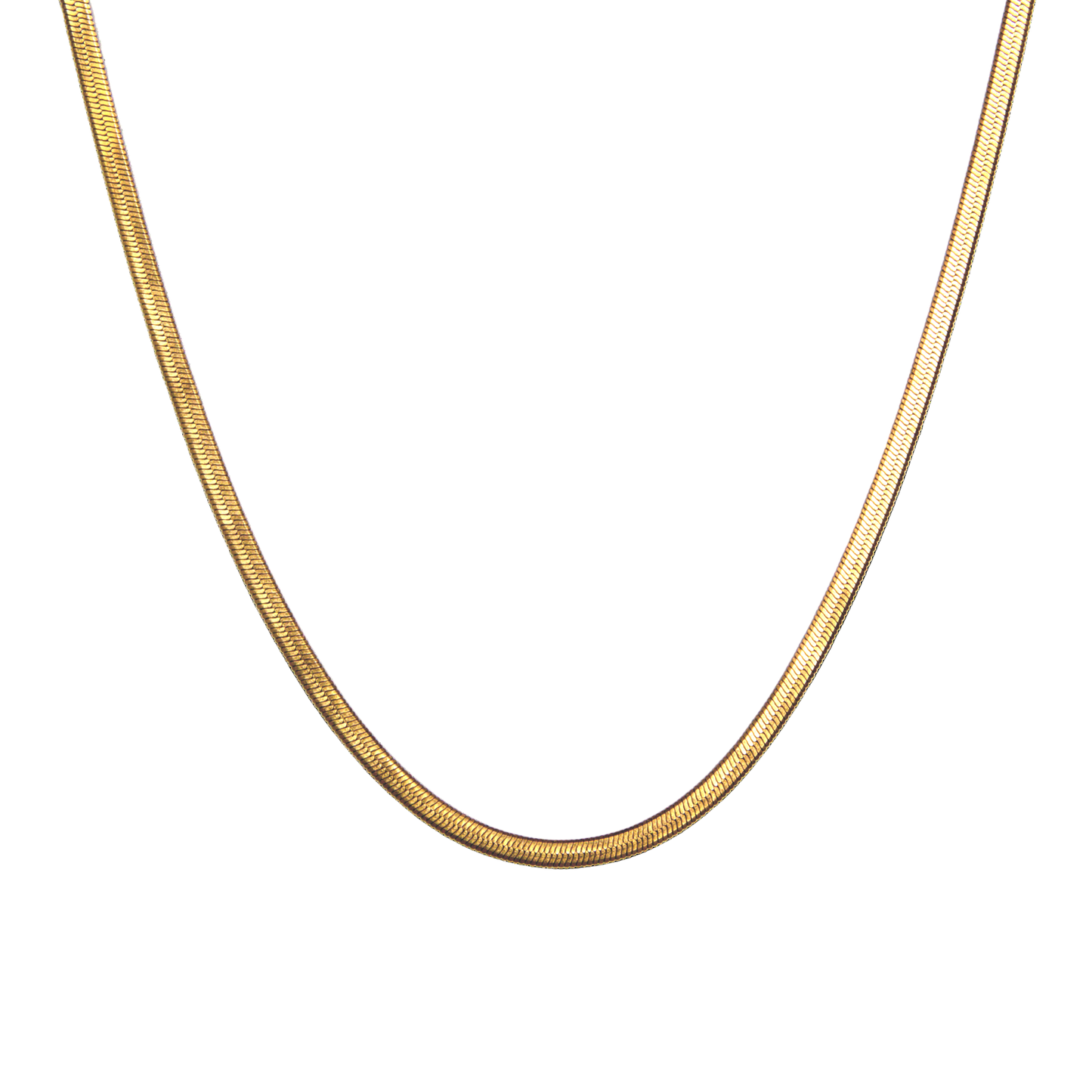 Flache klassische Halskette(3mm) in 2 Längen