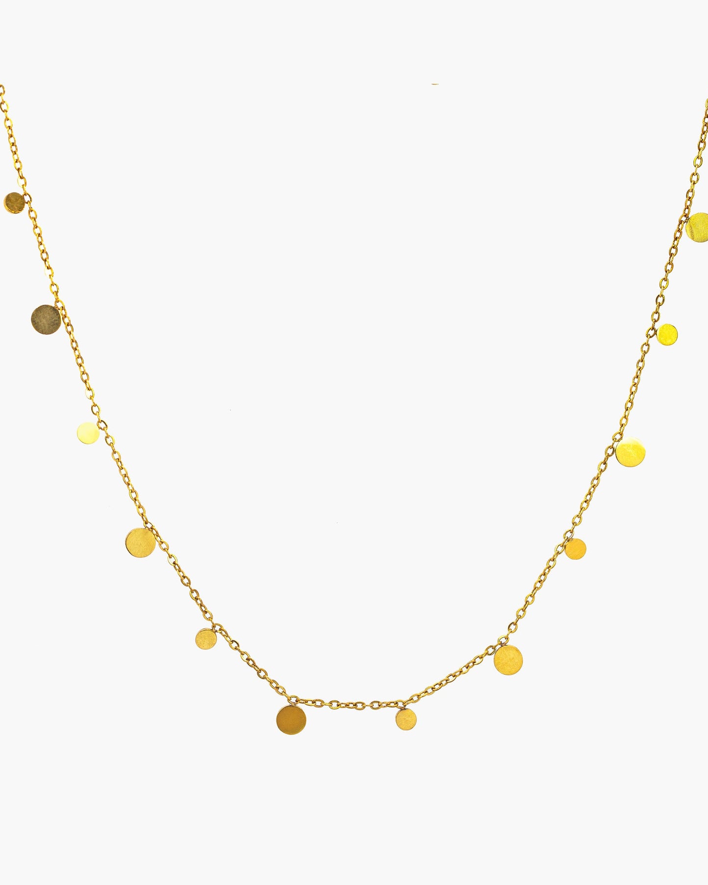 Necklace with coin charms