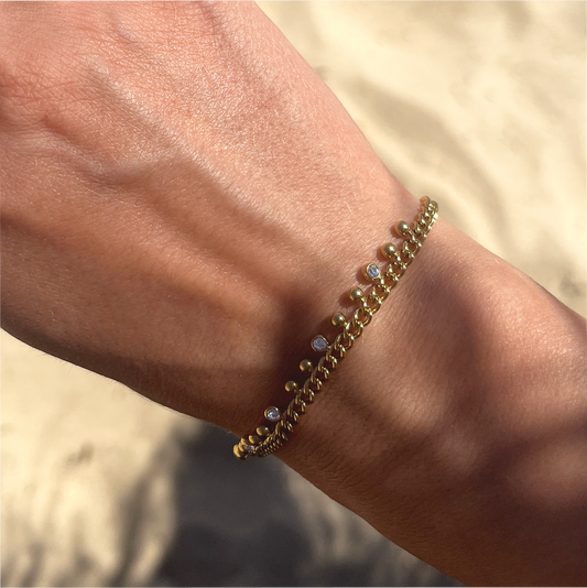 Zartes Zirkonia- Charm-Armband