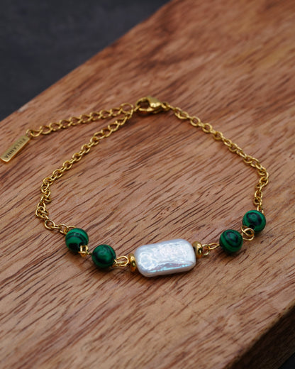 Verde Essenza - Armband mit echter Perle