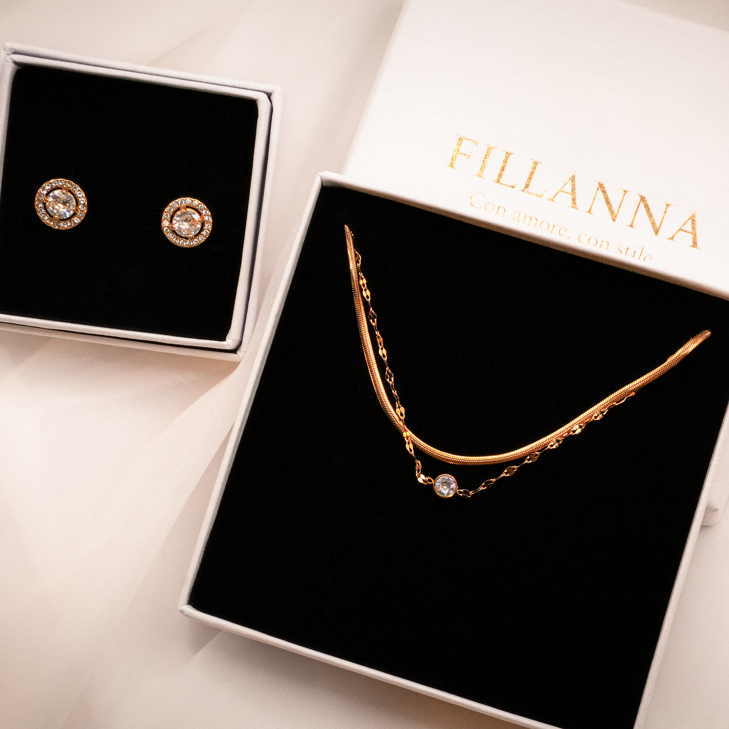 Duo di Luce - Zarte Eleganz mit funkelnder Zirkonia