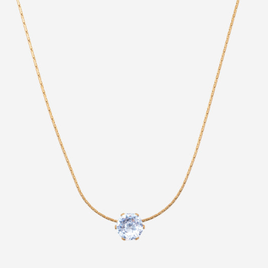 Schlichte Kette mit klarem Stein