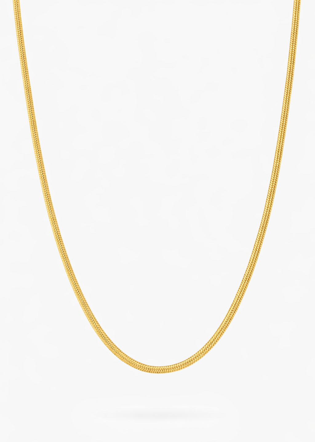 Flache klassische Halskette(3mm) in 2 Längen