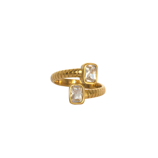 Ring mit Rechteckigen Zirkonia