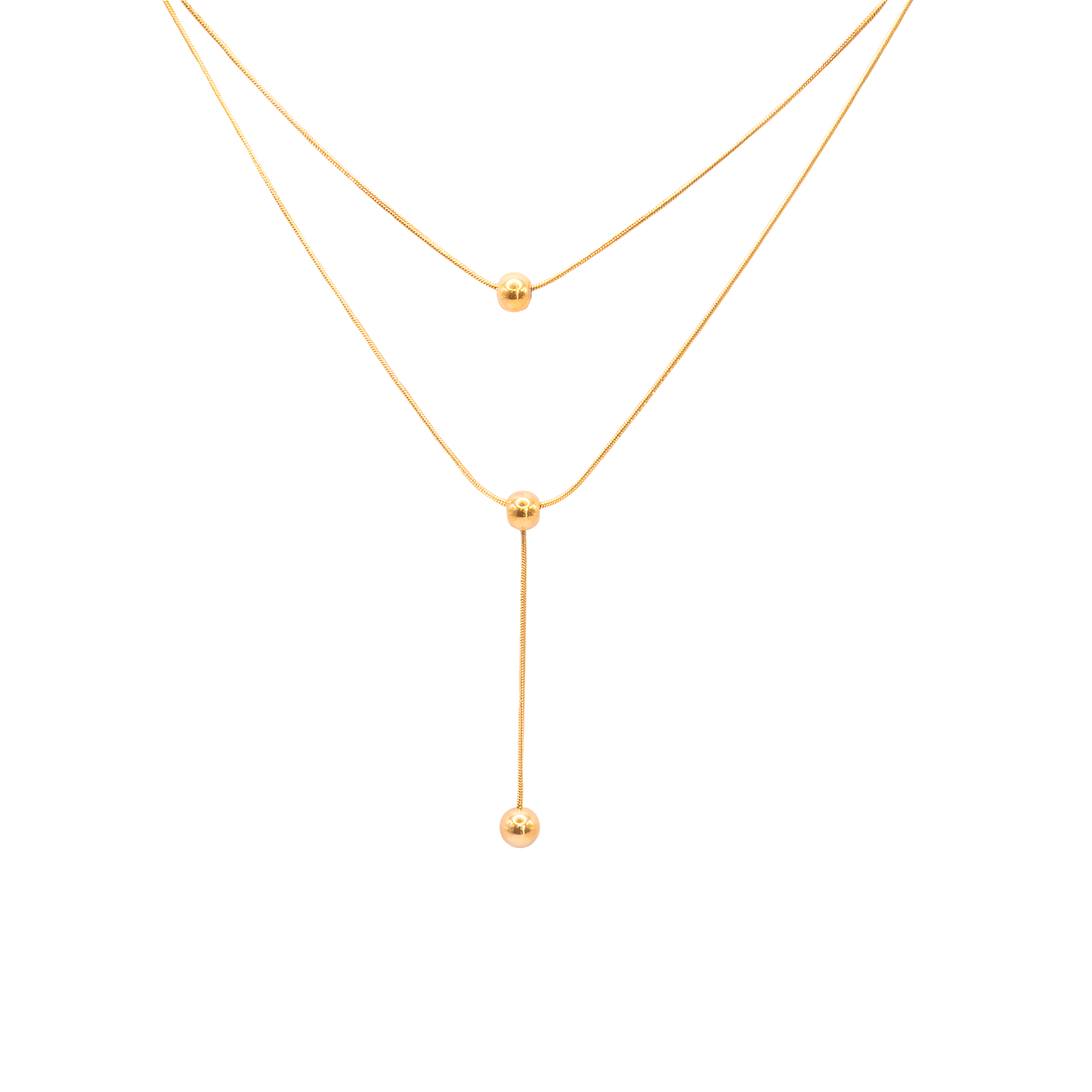 Zarte Layer-Halskette mit Y-Anhänger