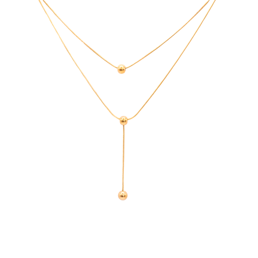 Zarte Layer-Halskette mit Y-Anhänger
