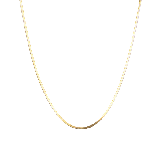 Flache klassische Halskette (2mm) in 2 Längen