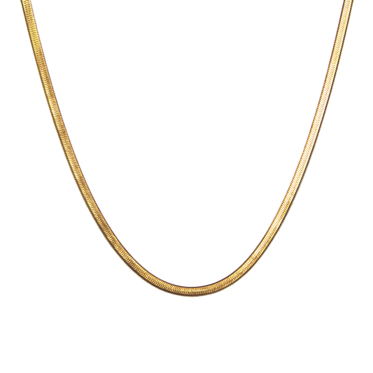 Flache klassische Halskette(3mm) in 2 Längen