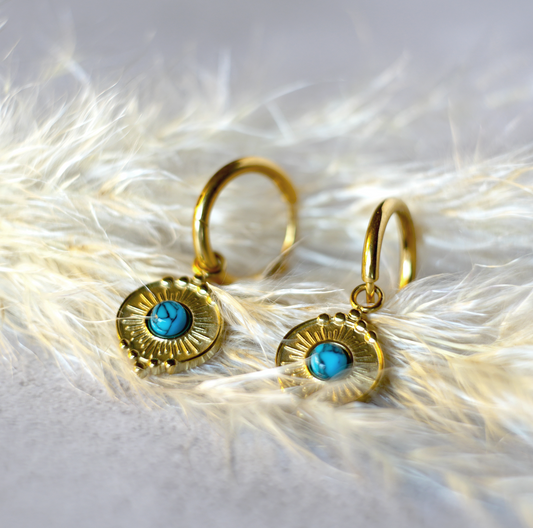 Boho Amulett Ohrringe " Sun Aura"