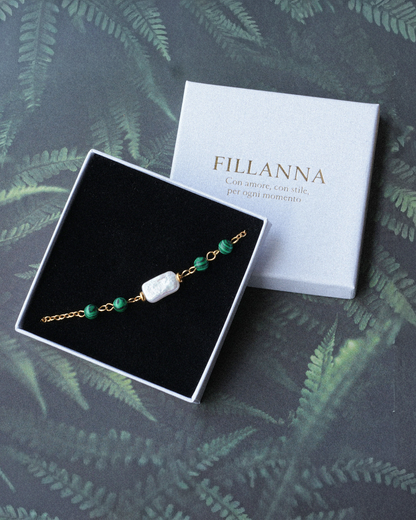 Verde Essenza - Armband mit echter Perle