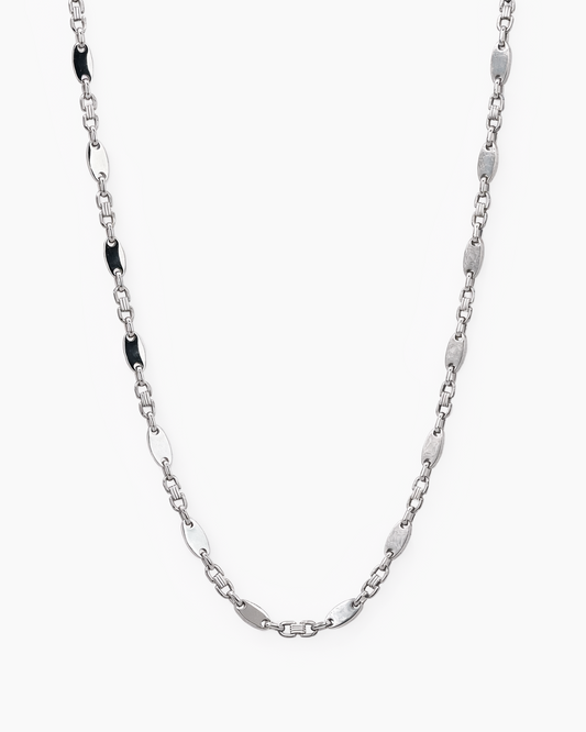 Moderne Plattenkette in Silber