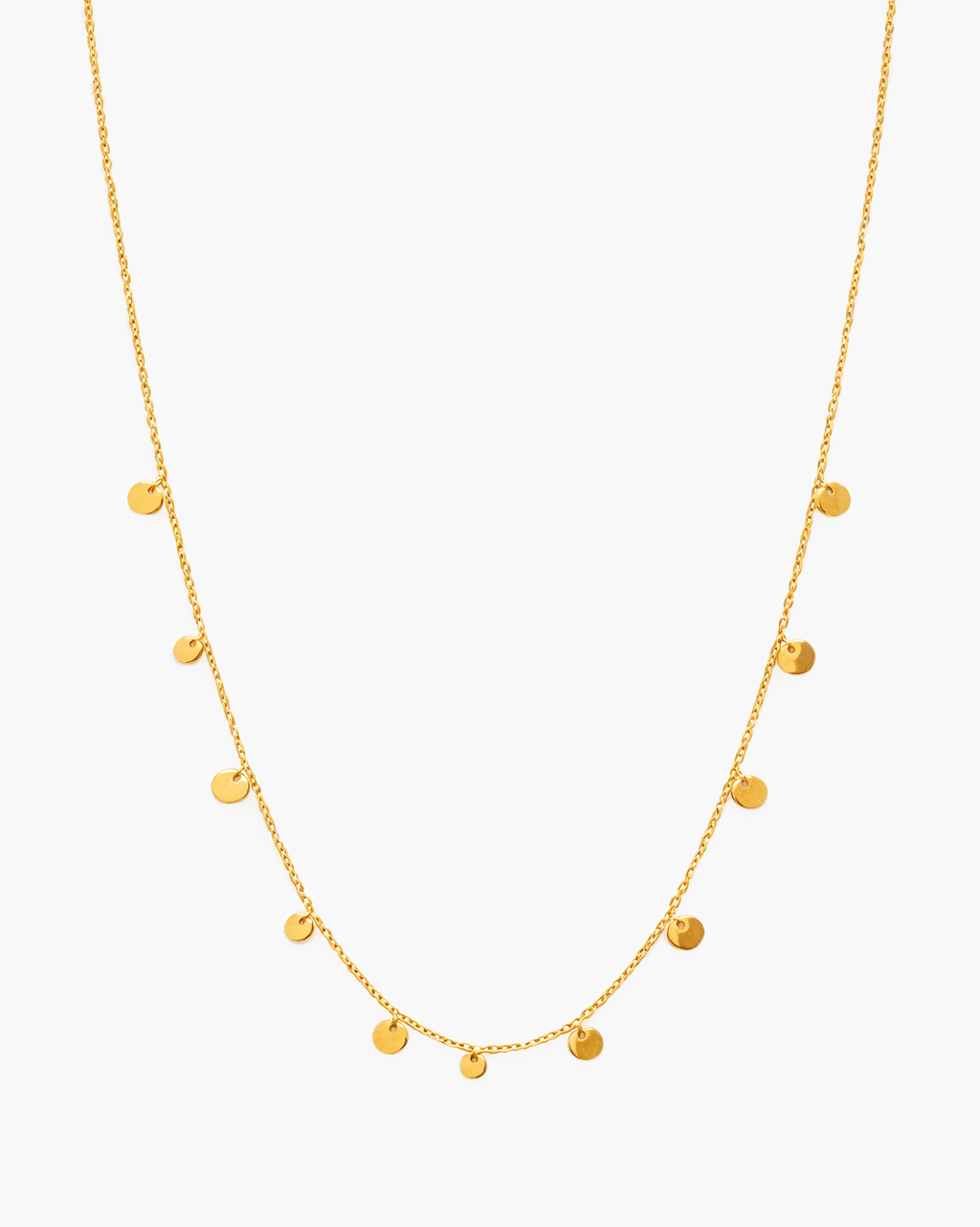 Necklace with coin charms